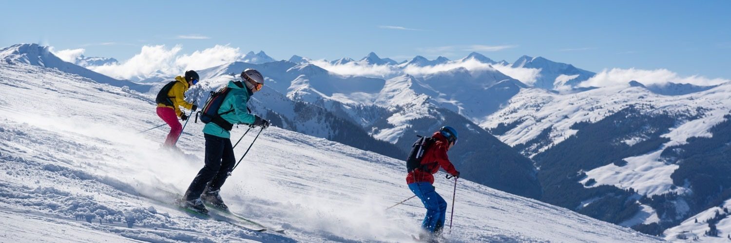 Skifahrer auf der Piste