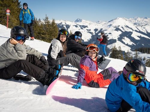 Snowboarder im Schnee