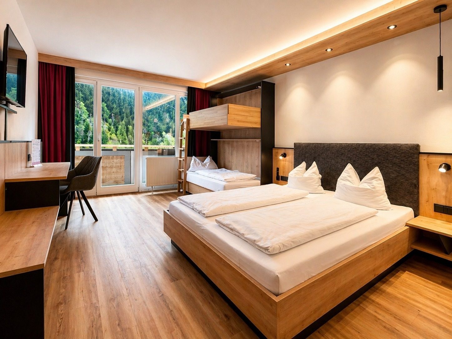 Ansicht Dreibett- und Vierbettzimmer
