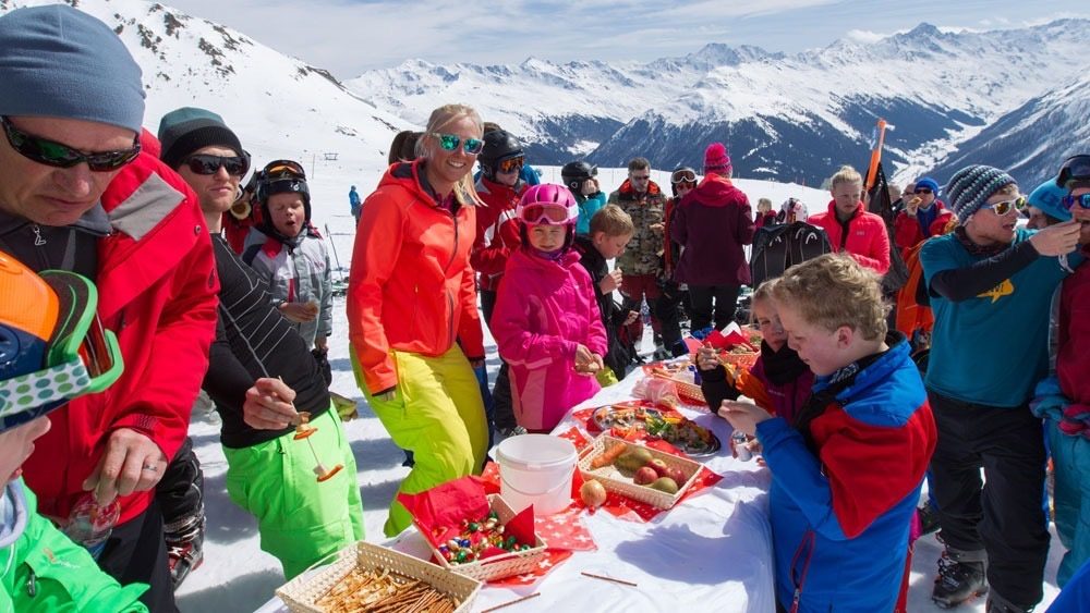 Mittagsbuffet auf der Piste