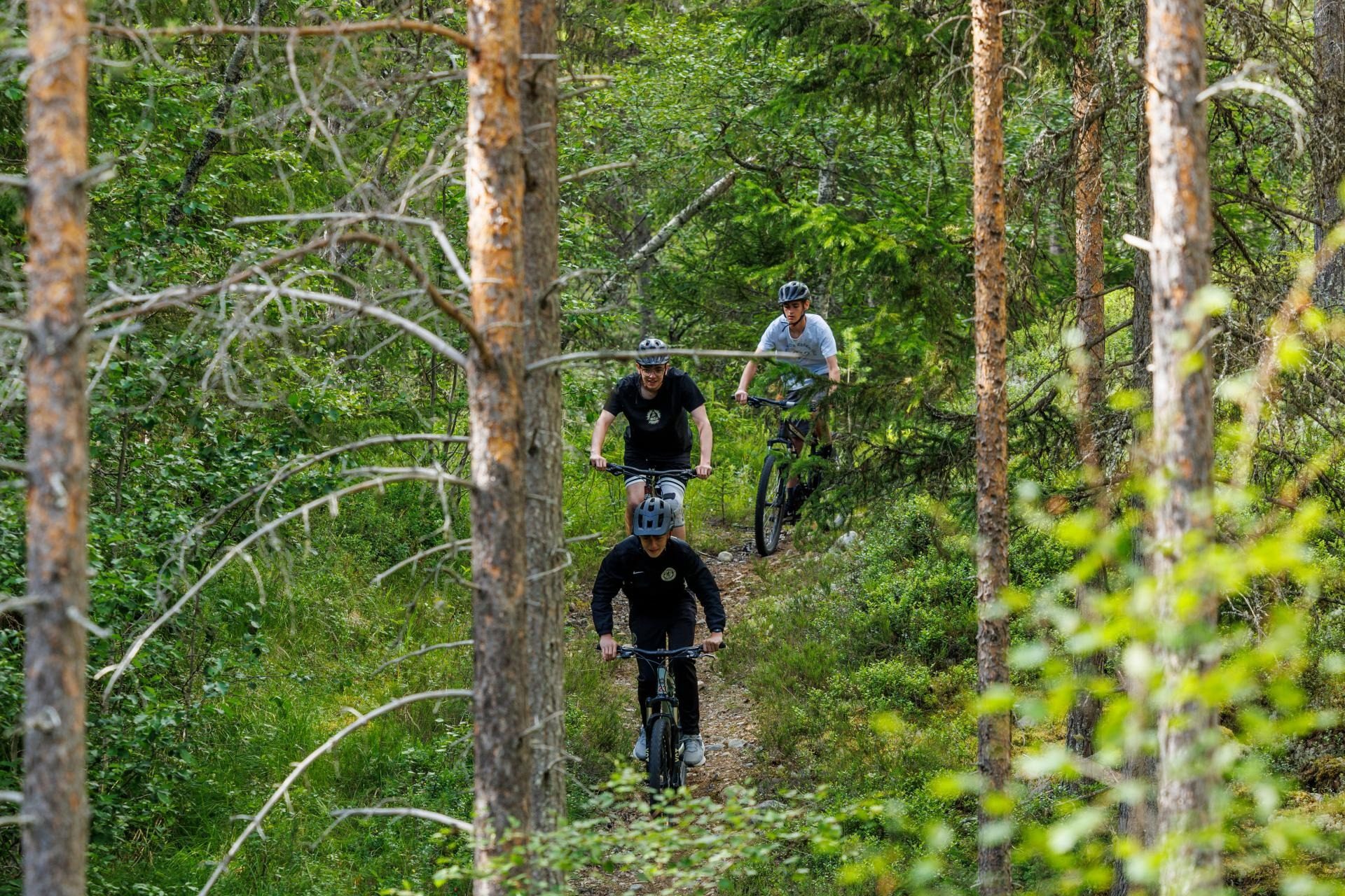 Biken in der Landschaft