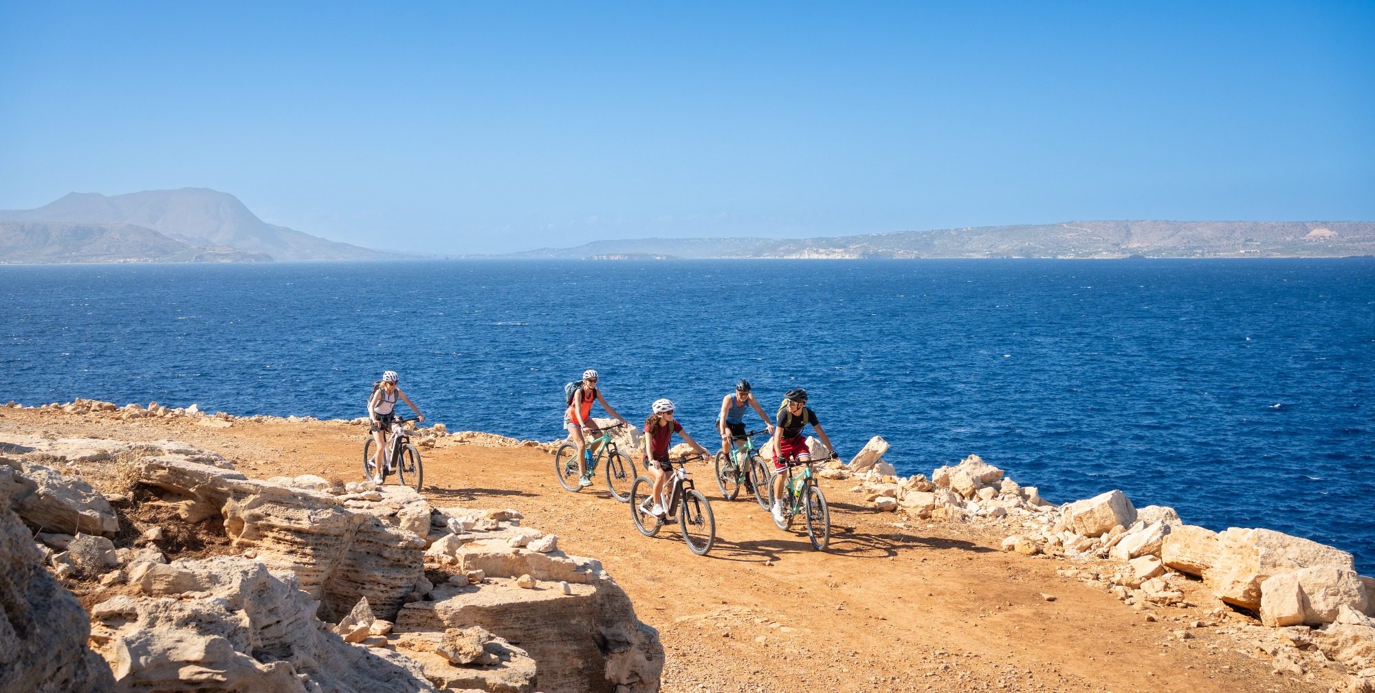 Gäste beim Biken auf Kreta