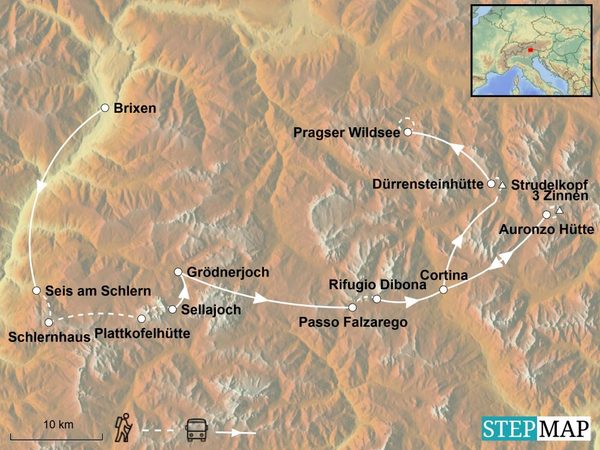 Familien Transalp durch die Dolomiten Familien Transalp durch die Dolomiten