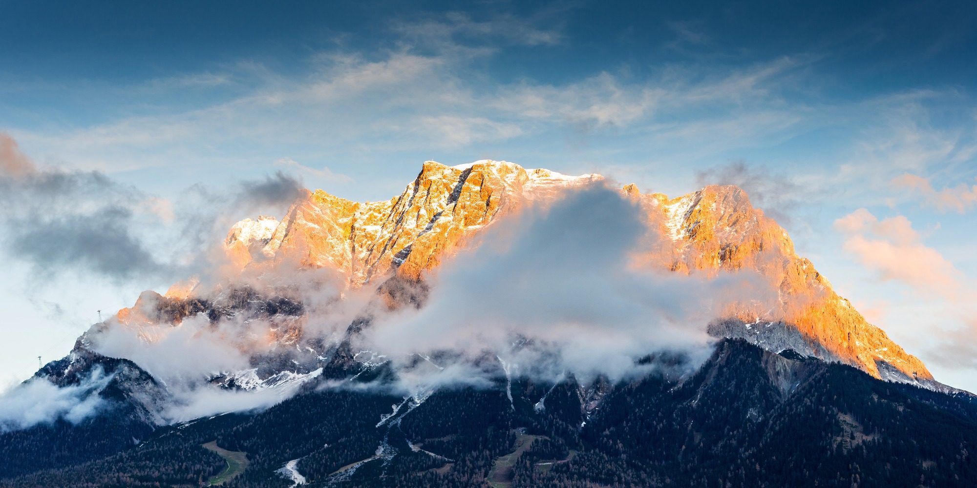 Der Wetterstein in der Abendstimmung.