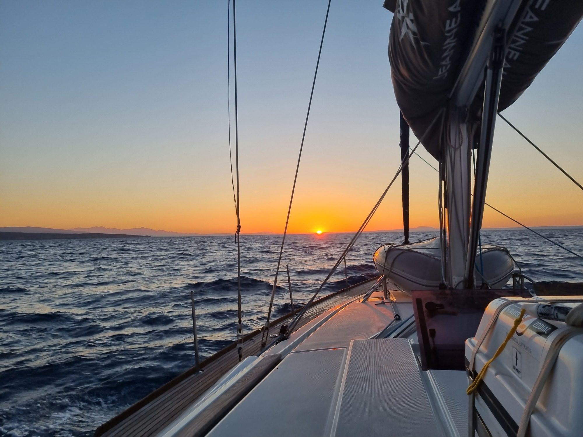 Sonnenuntergang vom Boot