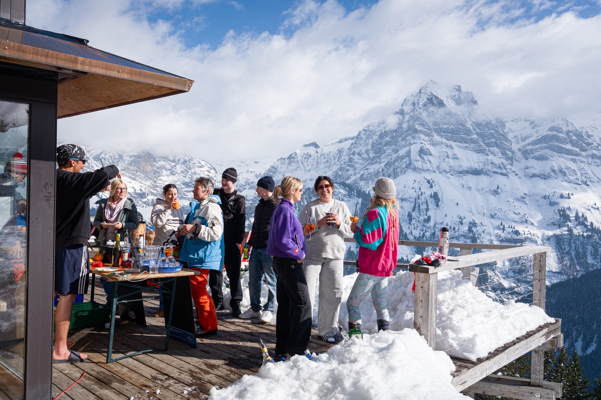 Apres Ski auf der Terasse