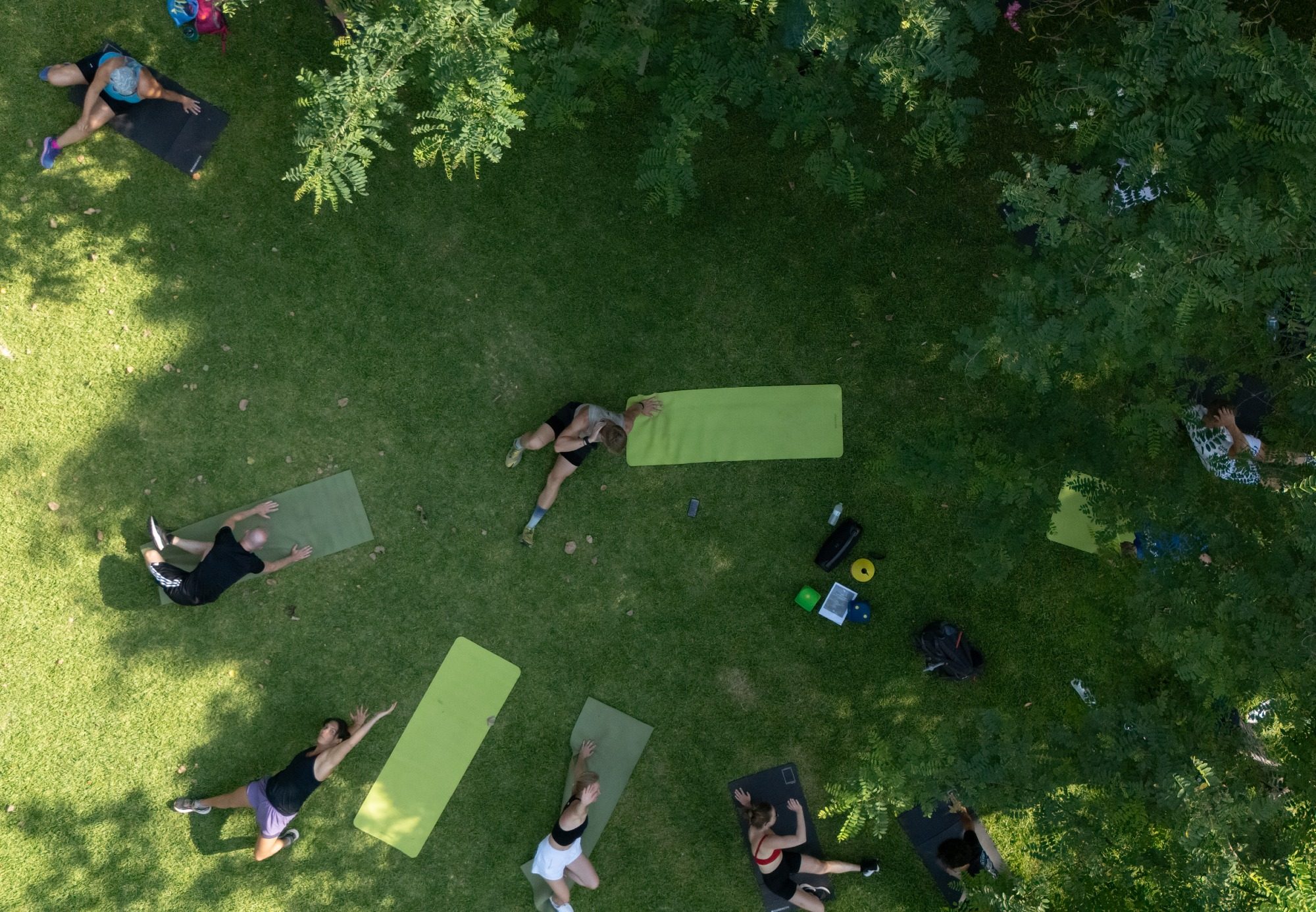 Sportmatten im Garten