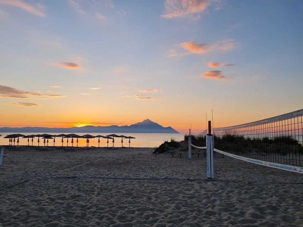 Beachvolleyball Feld am Strand