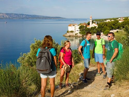 Wanderer an der Küste