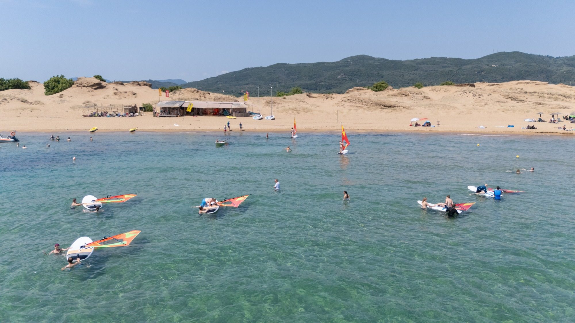 Windsurfen an der Wassersportstation