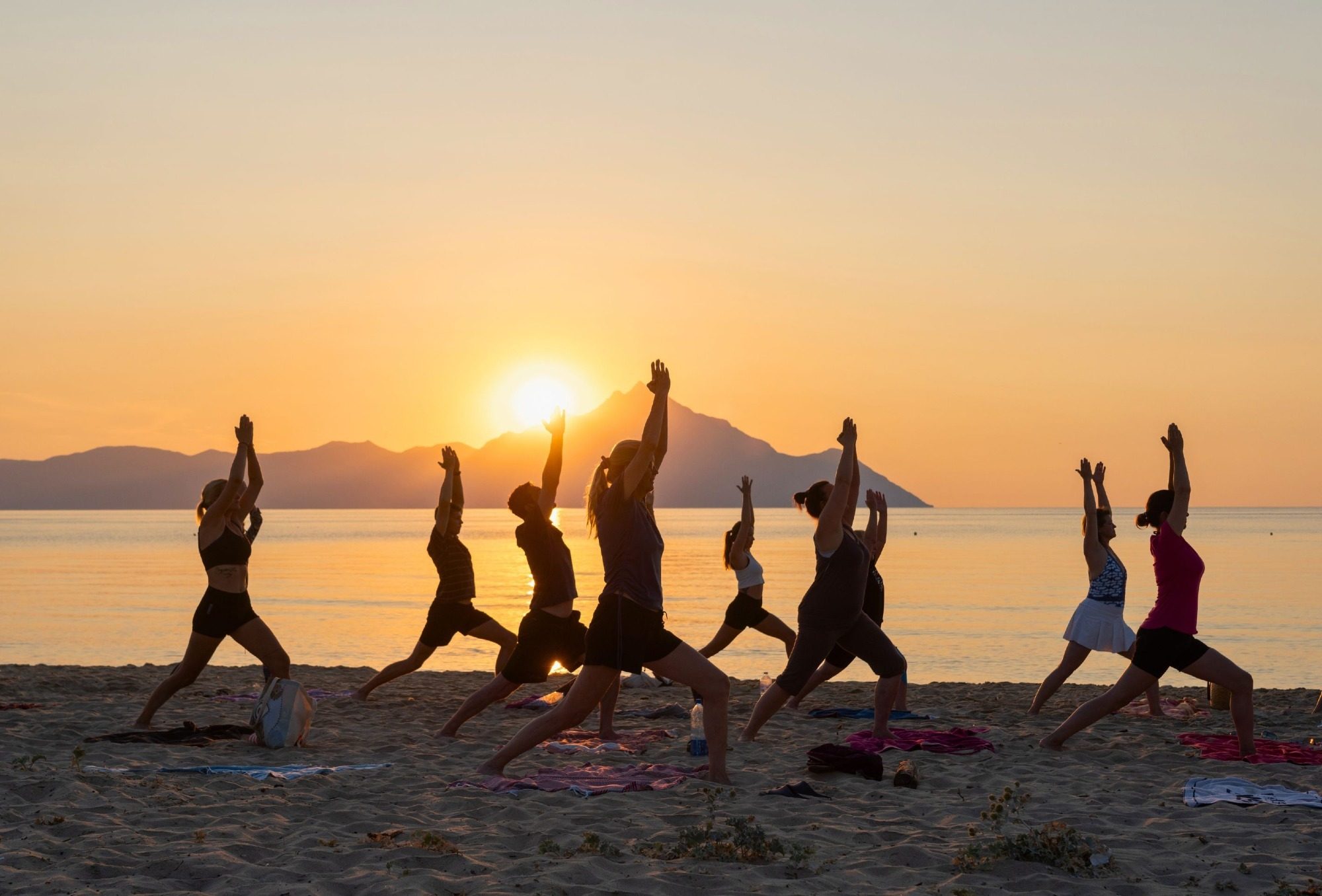 Yogaeinheit am Morgen