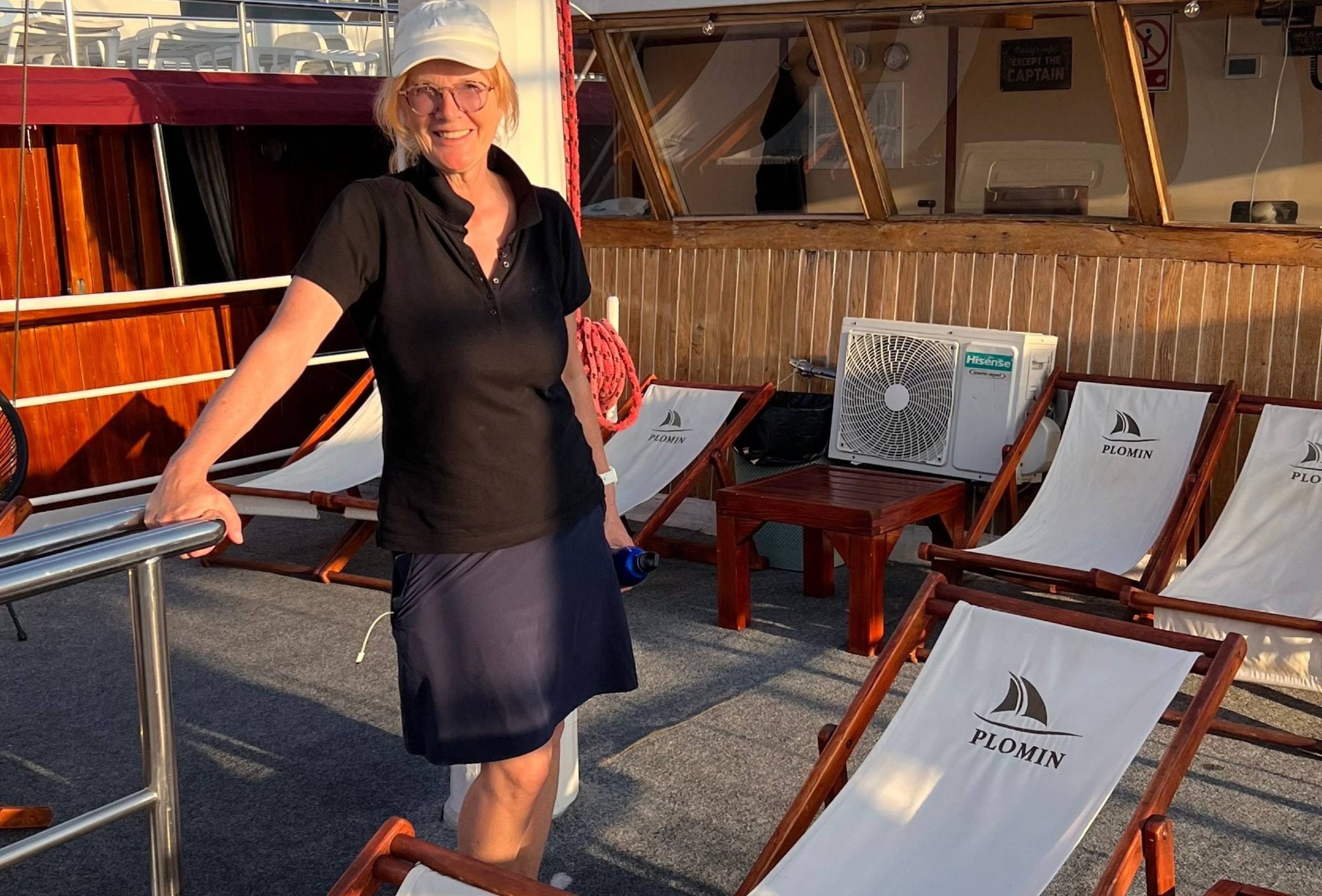 An Deck der MS Plomin