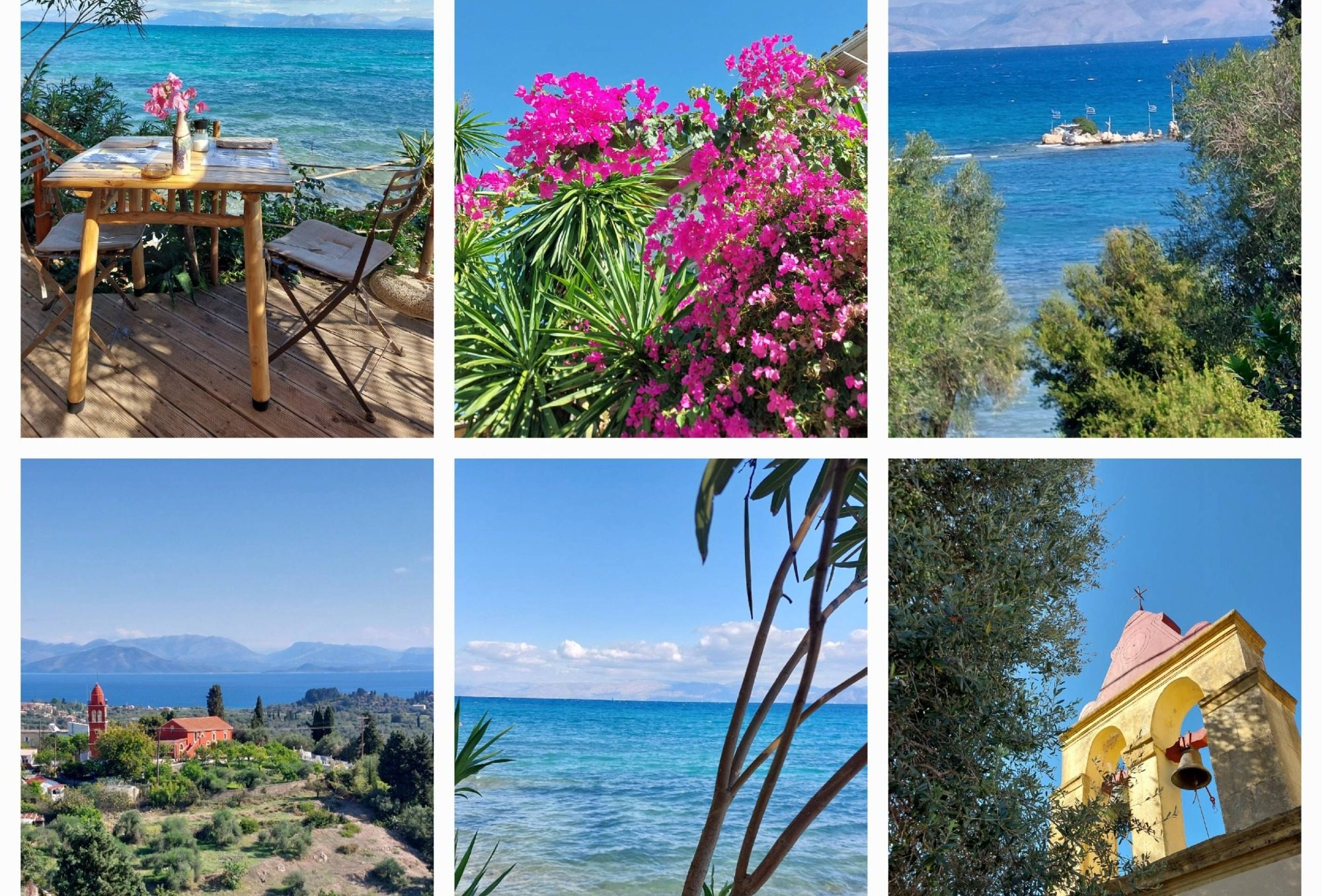 Meerblick und Landschaft auf Korfu