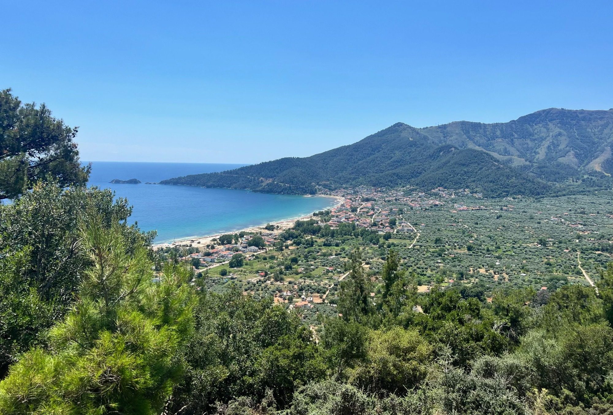 Blick auf die Küste in Thassos