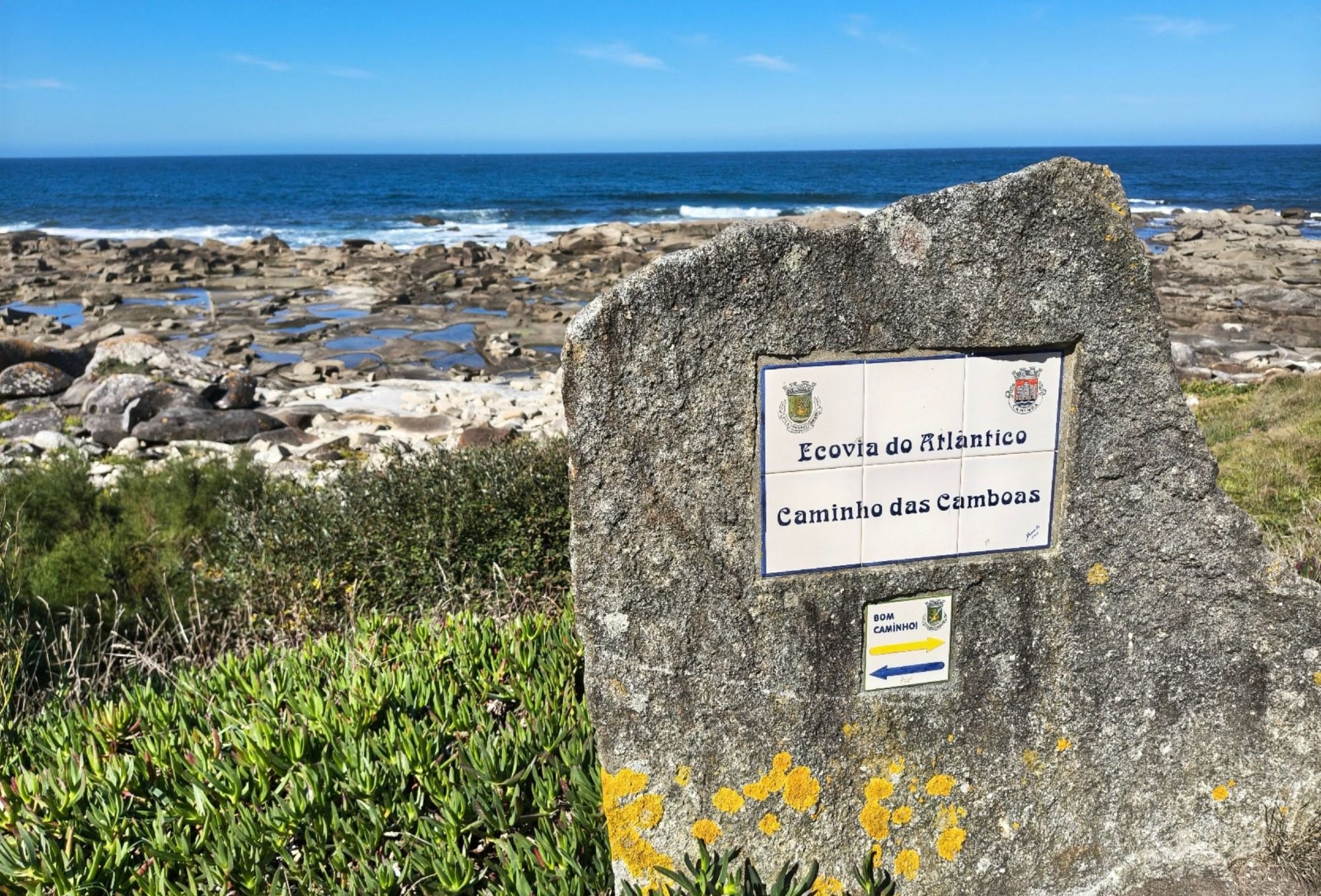 Kachel eines Wanderweges in Caminha