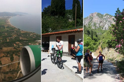 Frosch-Urlaub im Zeitraffer: Anflug auf Samos, Bike-Einweisung, Wanderung