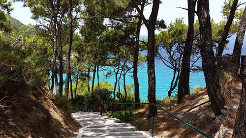 Weg zum Tsamadou Beach