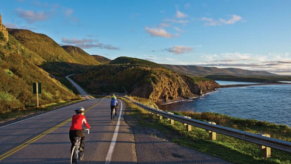 Biken auf dem Cabot Trail