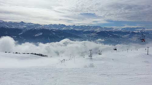 aufziehender Nebel an Pas du Loup