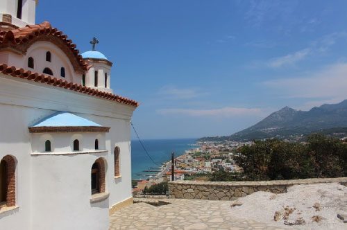 Blick auf Karlóvassi