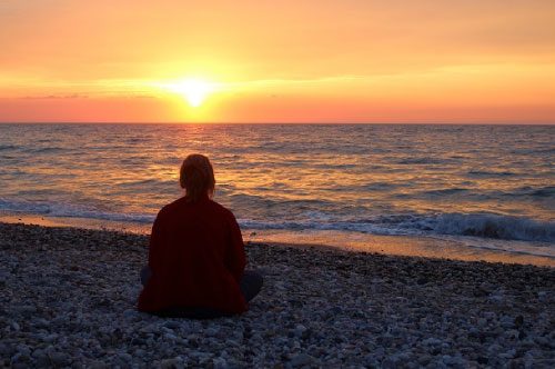 Sonnenuntergang am Potámi Beach