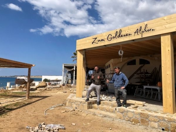 Bauarbeiten Mango-Bar