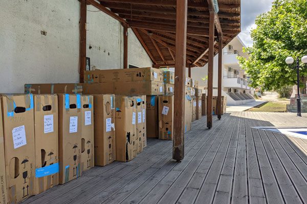 Gewartete Bikes kommen im Sportclub an.