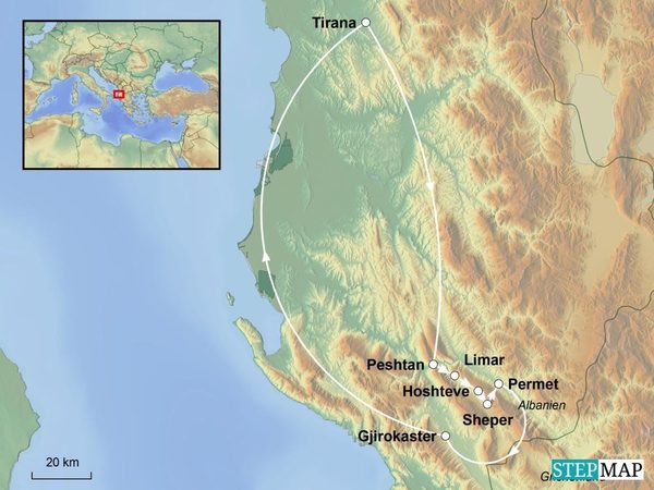 Trekkingreise in Südalbanien