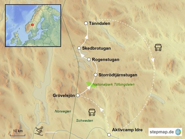 Wintertrekking auf dem Kungsleden Wintertrekking auf dem Kungsleden