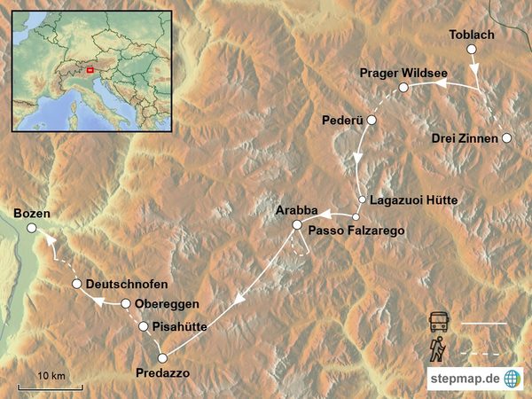 Trekking Transalp durch die Dolomiten