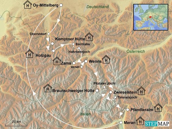 Trekking Transalp mit kurzen Etappen durch Südtirol Trekking Transalp mit kurzen Etappen durch Südtirol