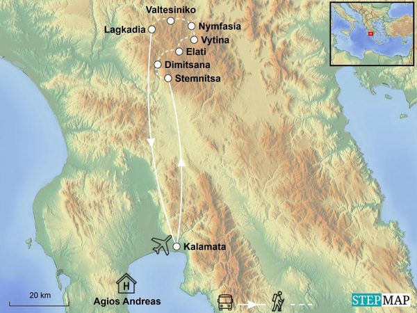 Trekking auf dem Menalon Trail