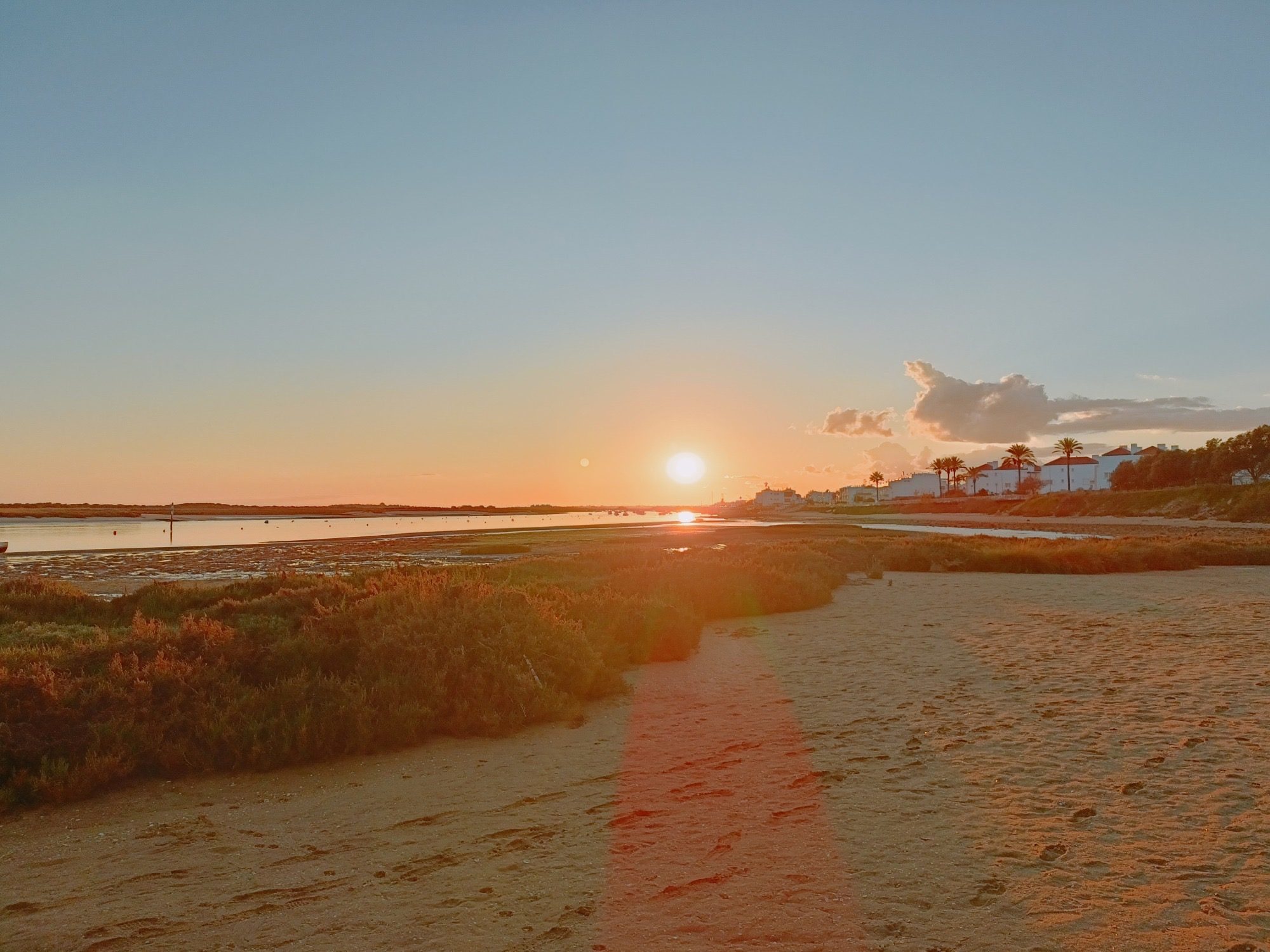 Sonnenuntergang an der Lagune